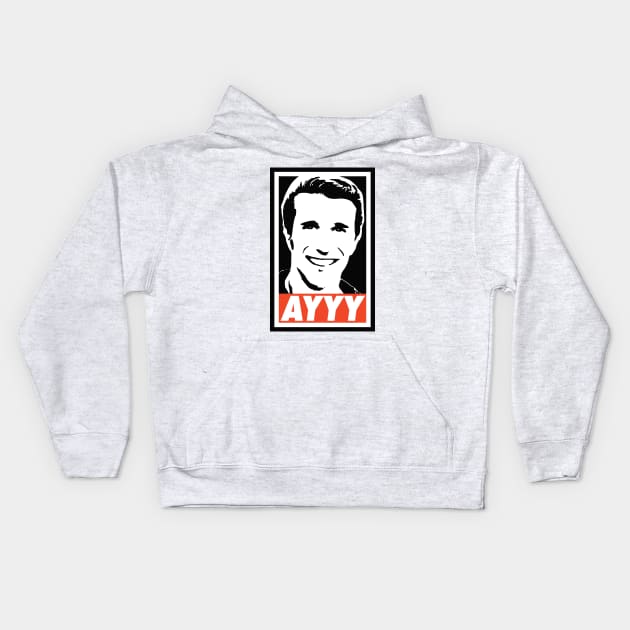 AYYY Kids Hoodie by Nerd_art